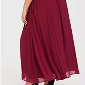 Torrid Red Chiffon Maxi Skirt
